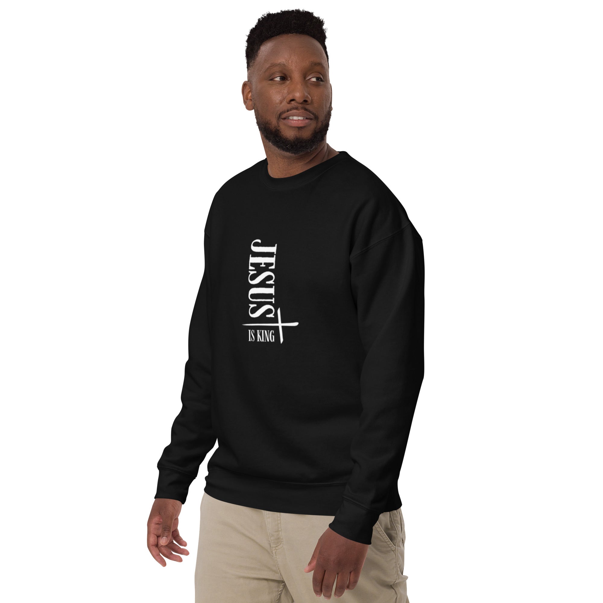 "Jesus" Men's Premium Sweatshirt Plain street Overall