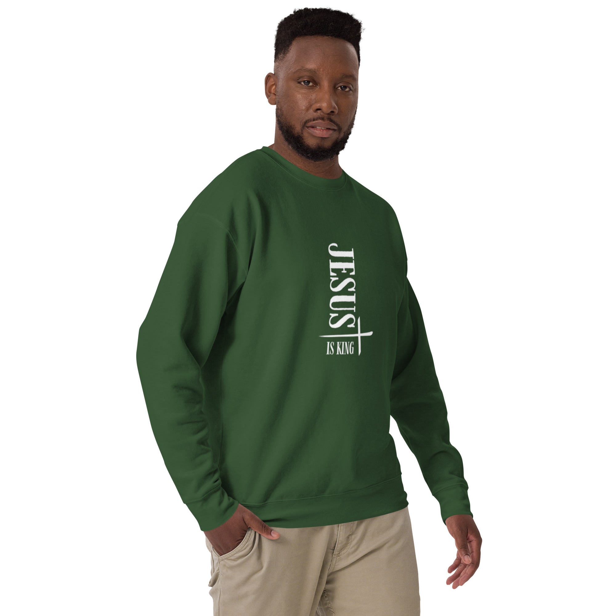 "Jesus" Men's Premium Sweatshirt Plain street Overall