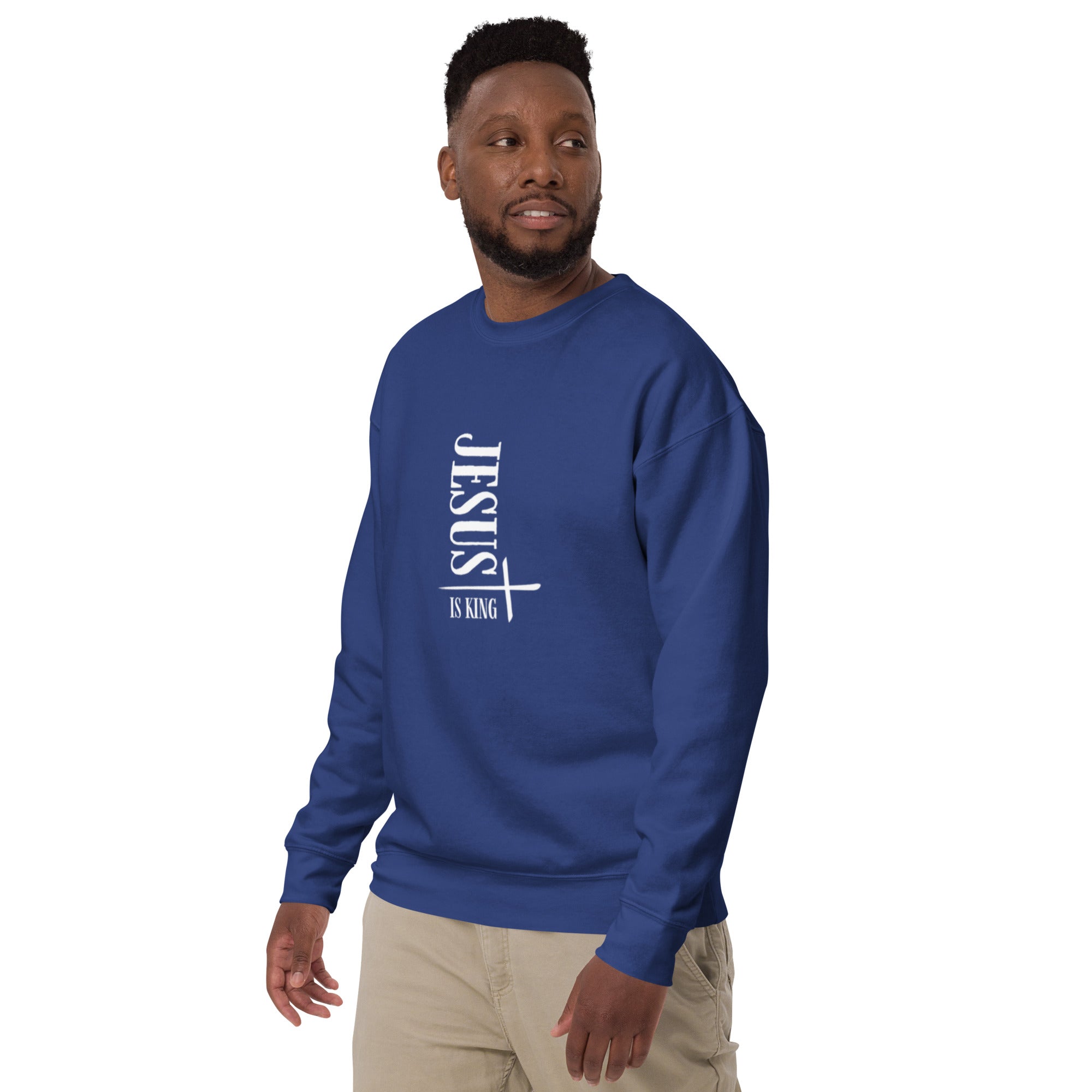 "Jesus" Men's Premium Sweatshirt Plain street Overall